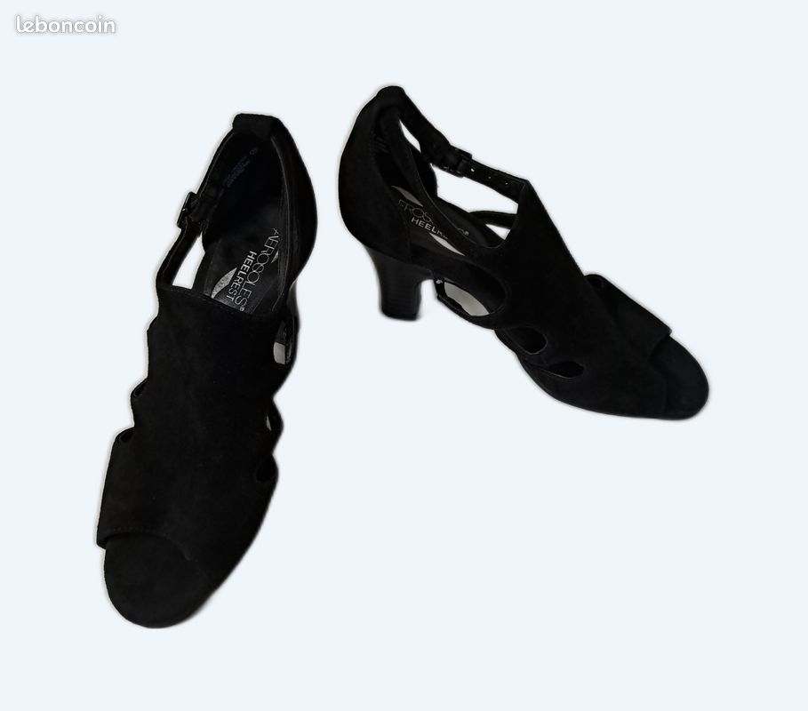 Chaussures à talon Aerosoles Hellrest suédine noire pointure 37