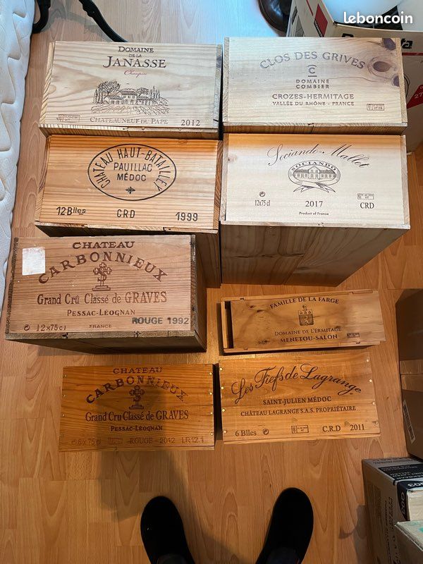 Caisse en bois à vin (image 1)
