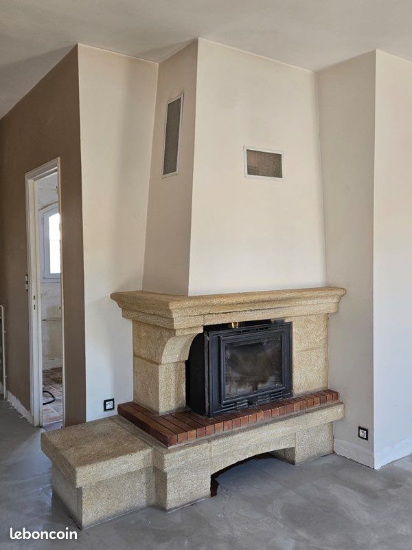 Cheminée pierre + insert (image 1)