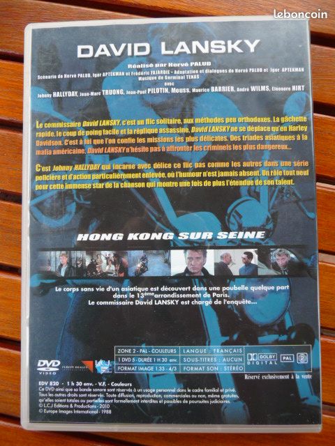DVD David Lansky "Johnny Hallyday" Hong Kong sur Seine (3) (image 2)