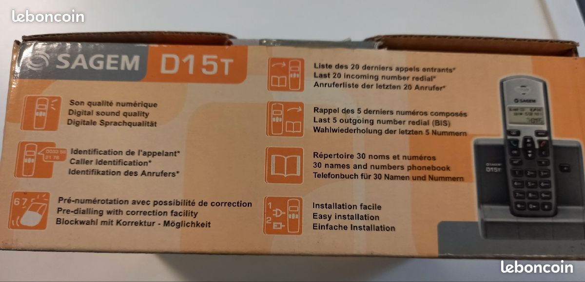 Téléphone sans fil SAGEM D15T (image 2)