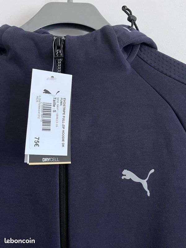Veste Puma bleu foncé – Taille S – Style sportswear high-tech (image 2)