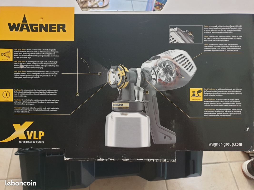 FC 3500 wagner xvlp Pro + valise + adaptateur pot (image 3)