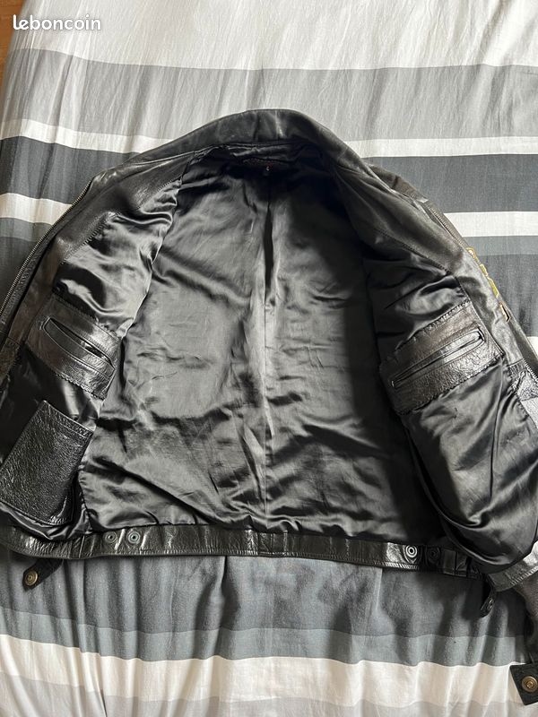 Veste de moto en cuir (image 1)