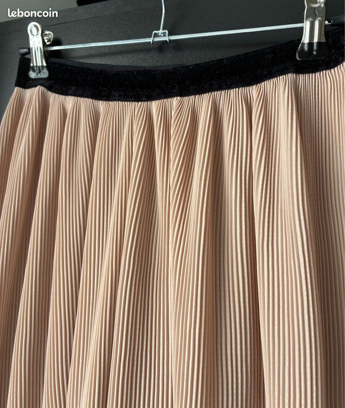 Pantalon fluide rose et noir Zara taille S (image 2)