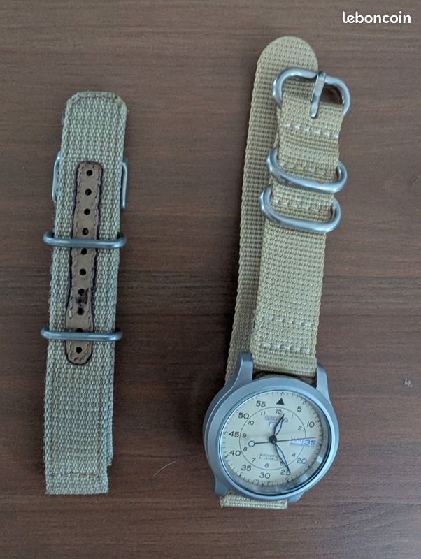 Montre Seiko Automatique Pour Homme - Bracelet Cuir - Modèle SNK803K2 - Occasion