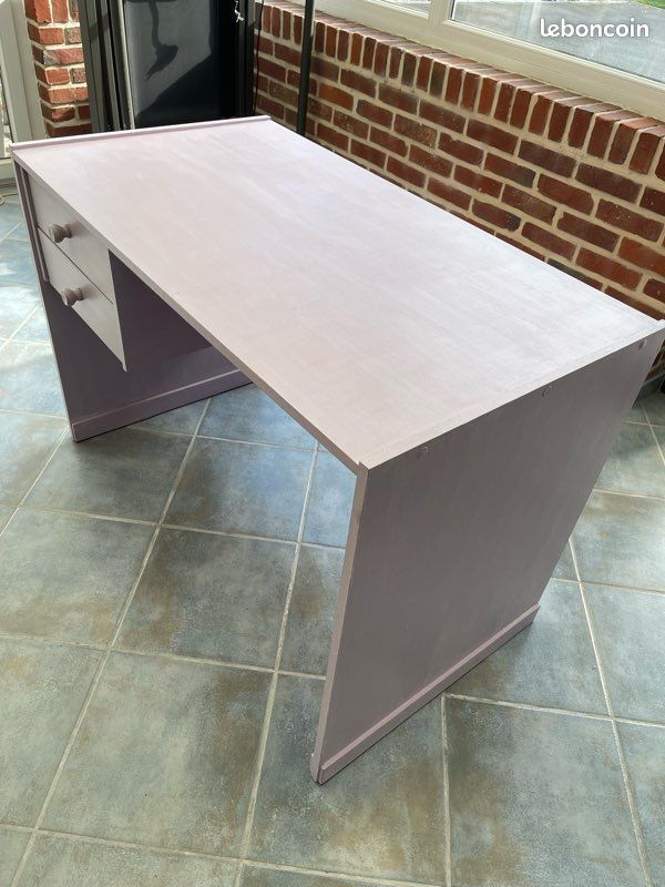 Bureau mauve 2 tiroir (image 3)