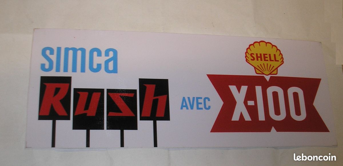 Autocollant Simca Aronde P60 moteur Rush (image 1)