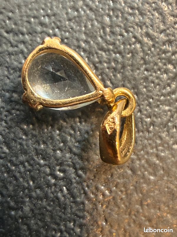 Joli pendentif or 18 carats et cristal de roche (image 11)