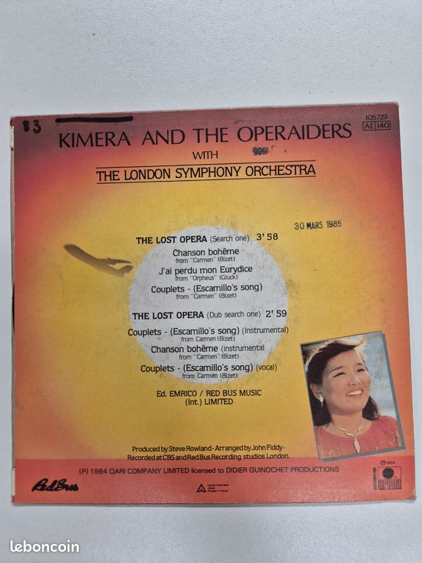 Disque 45 tours Kimera (image 2)