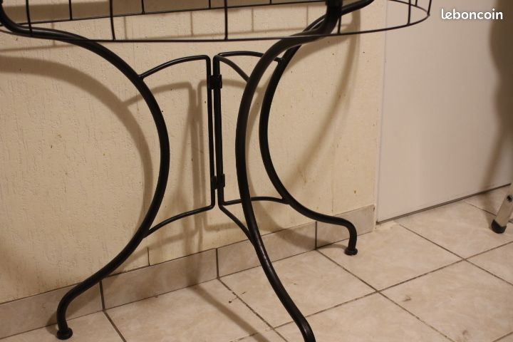 Table en verre/fer (image 3)