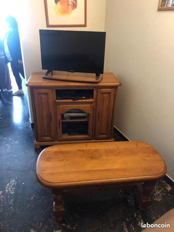 Meuble Tv et table basse Merisier (image 1)