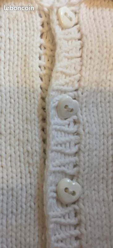 Gilet (veste) en coton 2 ans fait main (image 3)