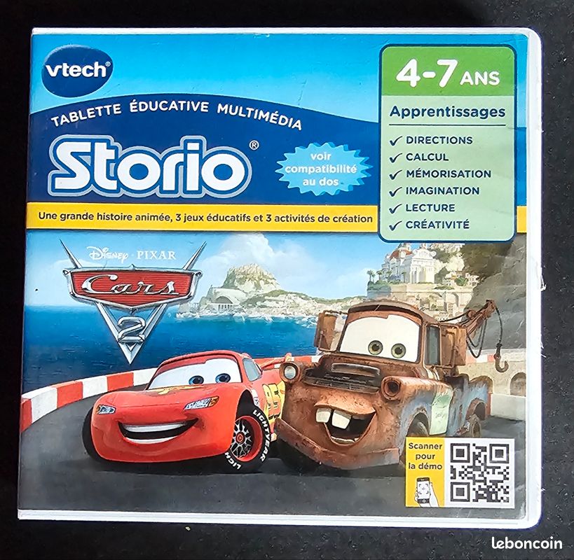 Cars 2 pour console storio vtech (image 1)