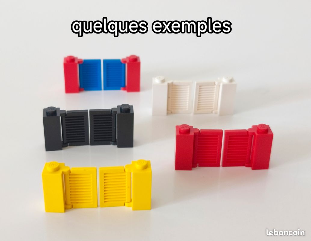 LEGO portail double vintage - poteaux + volets - 3581 + 3582 - lot noir (image 3)