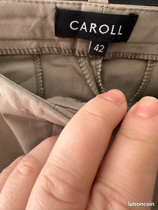 Pantalon Caroll Taille 42 Rouge - Neuf Avec étiquettes - Coupe Large - Femme