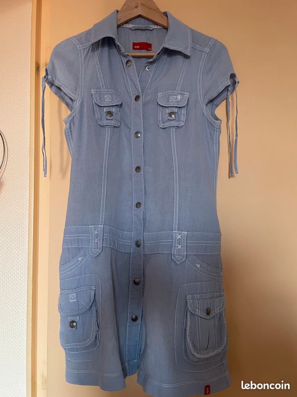 Robe coton jean’s bleu clair T32/34 (image 1)
