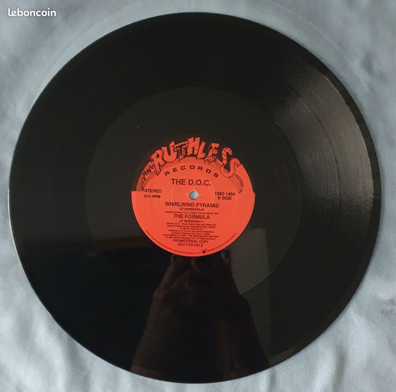 Ruthless Records - The D.O.C. - The Formula (produit par Dr Dre) Maxi Vinyle Original US (image 2)