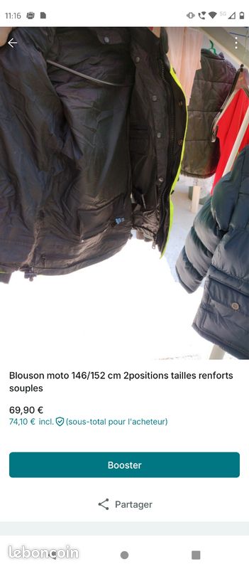 Blouson moto enfant ixs 146/152cm (image 3)