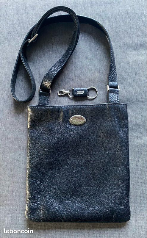 Douglas Cuir Sacoche Mac Douglas Homme Sacoche Bandoulière Noir En