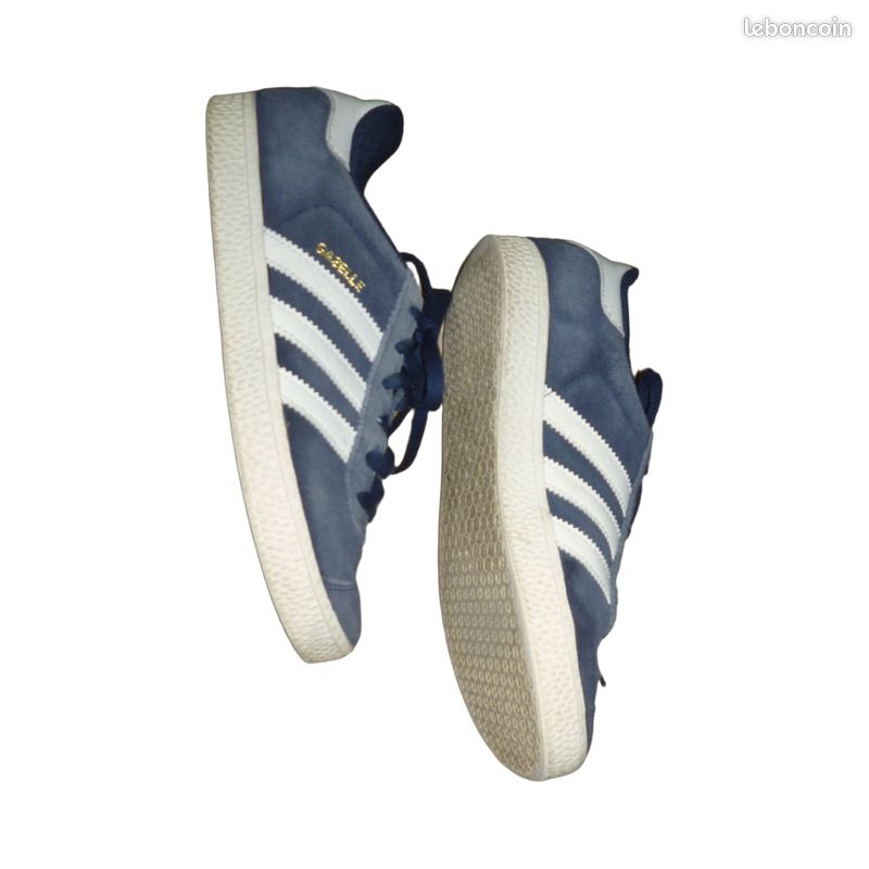 Sneakers Homme Adidas Gazelle Bleu marine/Blanc Daim Bon tat Sneaker  Annes - Chaussures