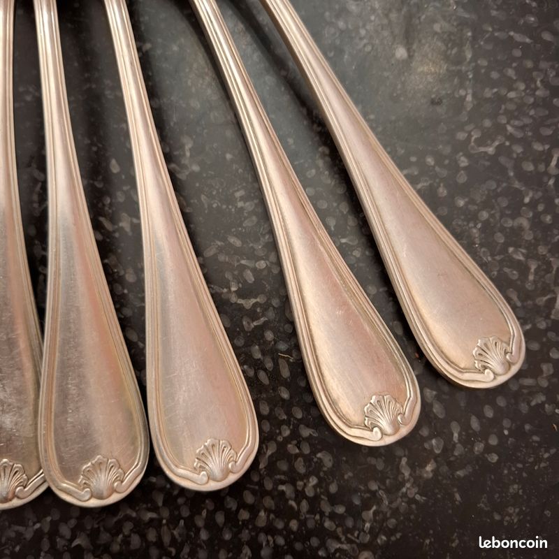 Lot De 6 Cuillères à Soupe Christofle – Modèle Bérain Marot – Occasion Bon état