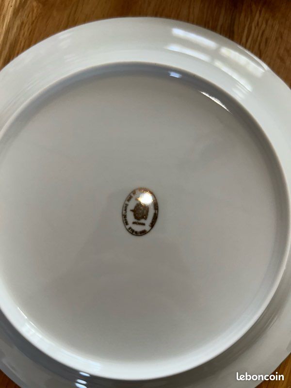 12 Assiettes + 1 Plat Poisson Porcelaine De Limoges Montmagny 95360