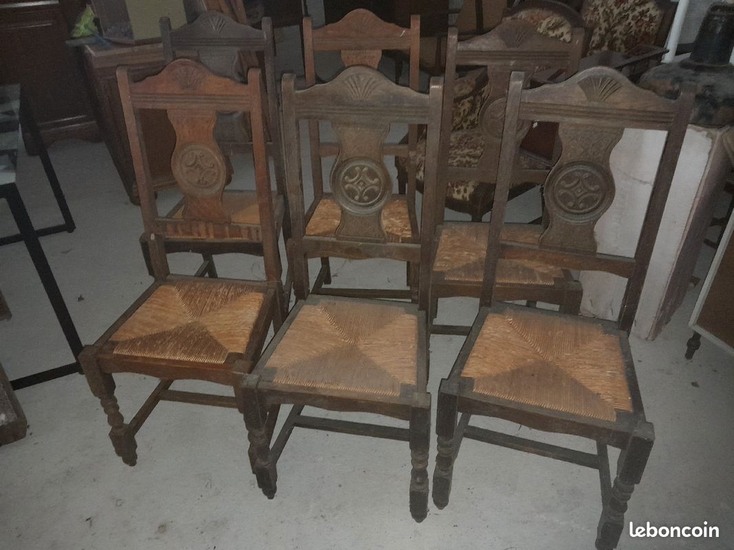 6 chaises en bois (image 1)