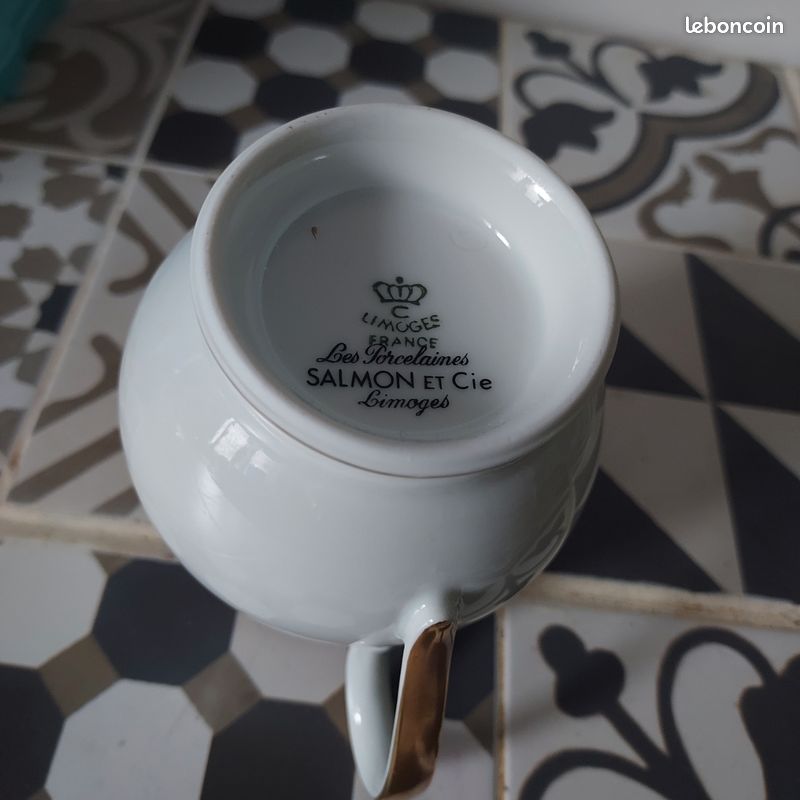 Pot à lait et sucrier - Porcelaine de Limoges - Label Emmaüs