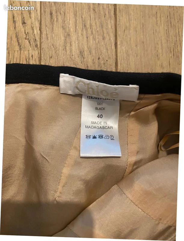 Jupe Boule Girbaud En Laine - Taille 1 - Noir Gris Rouge - Neuve Sans étiquettes