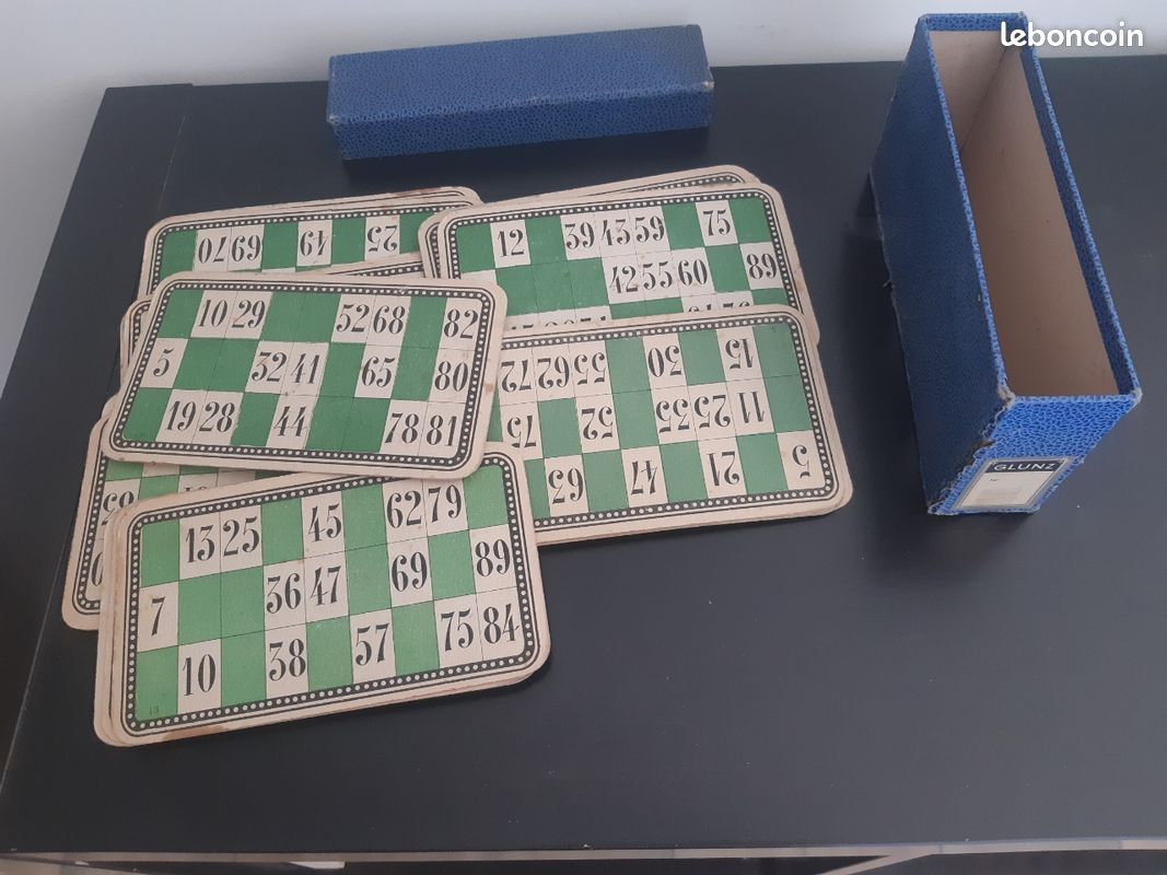 24 cartes de loto vintage et étui Glunz (image 1)
