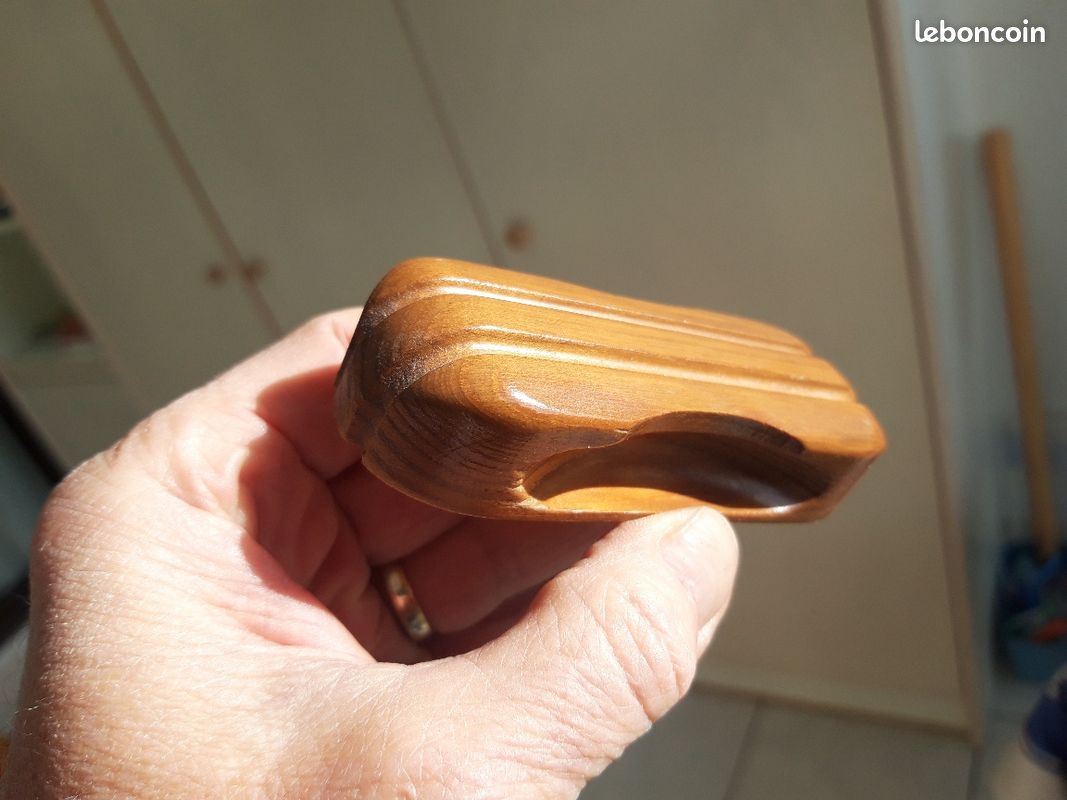 Lot 7 poignées de porte de meuble en bois – Entraxe 6,5 cm (image 3)