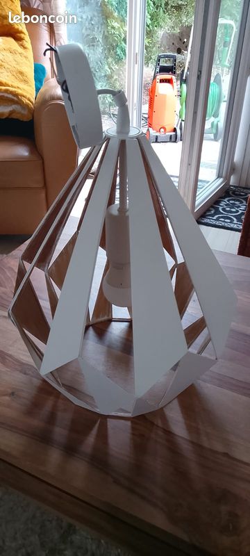 Suspension métal blanc et doré (image 3)