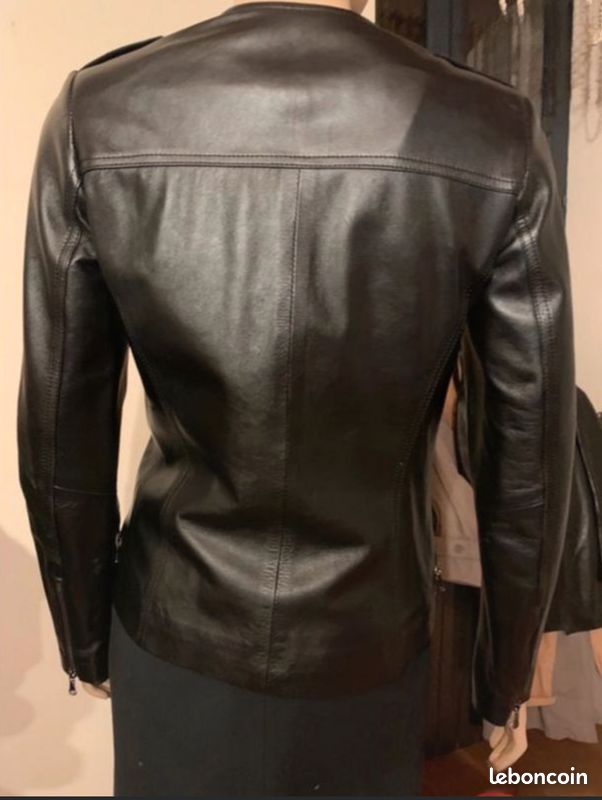 Blouson Pablo De Gérard Darel En Cuir D’Agneau – Taille 36 Marron, Très Bon État