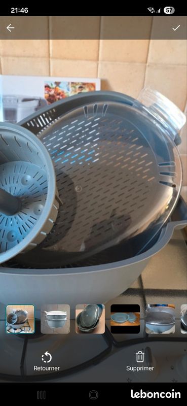Compact cook. Le grand panier vapeur xxl et le petit compatible tout modèle (image 3)