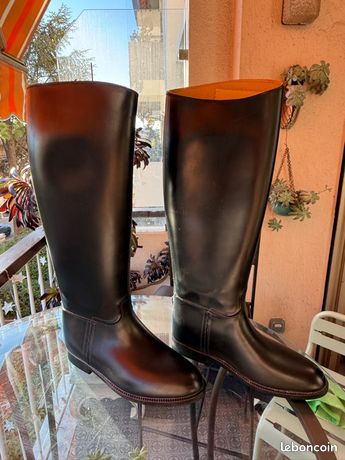 Bottes D'équitation Montar Cuir – EU 42 / UK 8, Mollet Large (XXL), Peu Portées