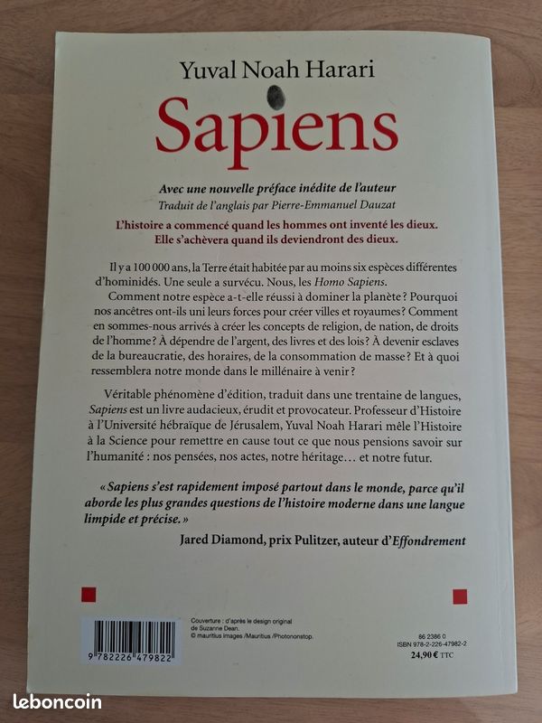 Lot 3 livres Yuval Noah Harari – Sapiens / Homo deus / 21 leçons – Albin Michel (image 7)