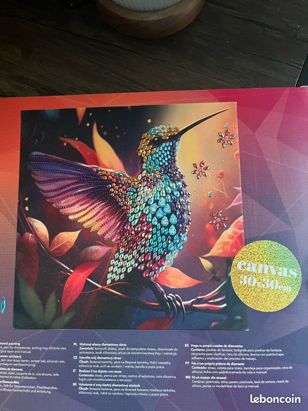 Mafenr Art Colibri Diamond Painting Adulte, Colibri Peinture Diamant Adulte, Diamond Painting Kits Idéale pour Cadeau et Décoration 30x40 cm