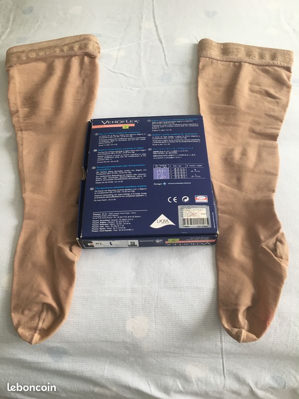 Bas de contention beige Classe Thuasne Matériel médical