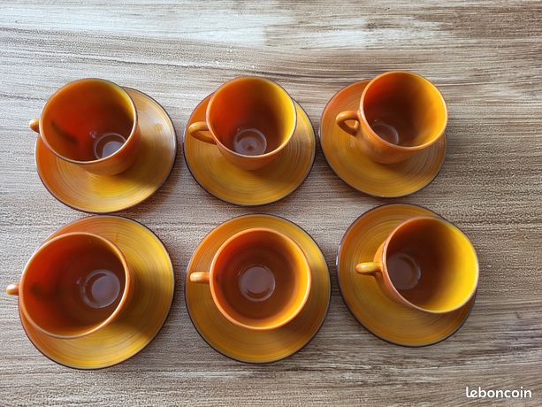 Tasse à Expresso Vintage Arcopal Volcan - Modèle Rétro, 80 Ml, Verre Marron