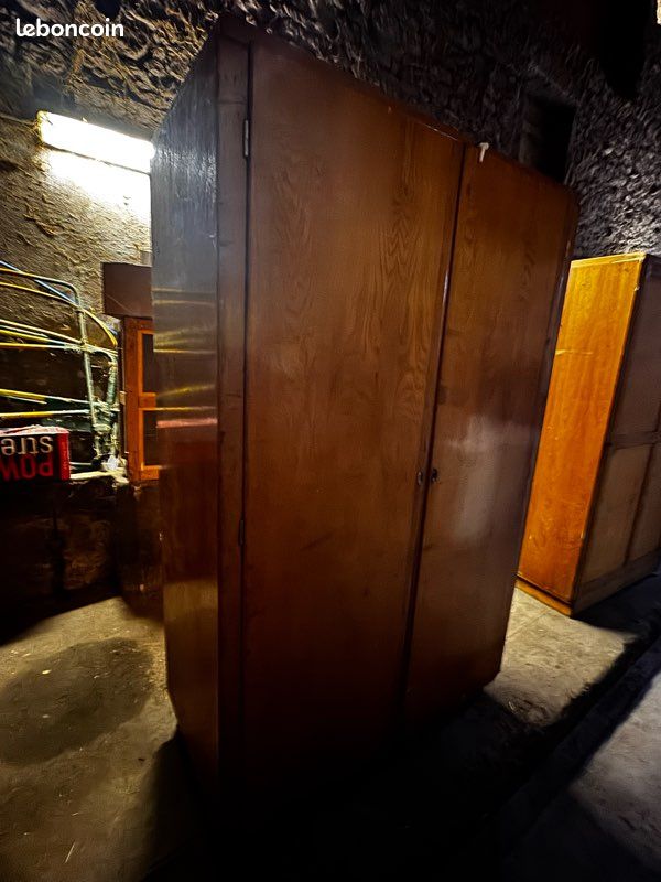 Armoire bois vintage / penderie – bon état (image 3)