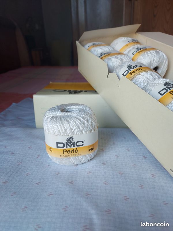 Domkan Pelote Coton Pour Crochet Et Tricot 500g - Fil Blanc Doux Aiguilles 3-4mm
