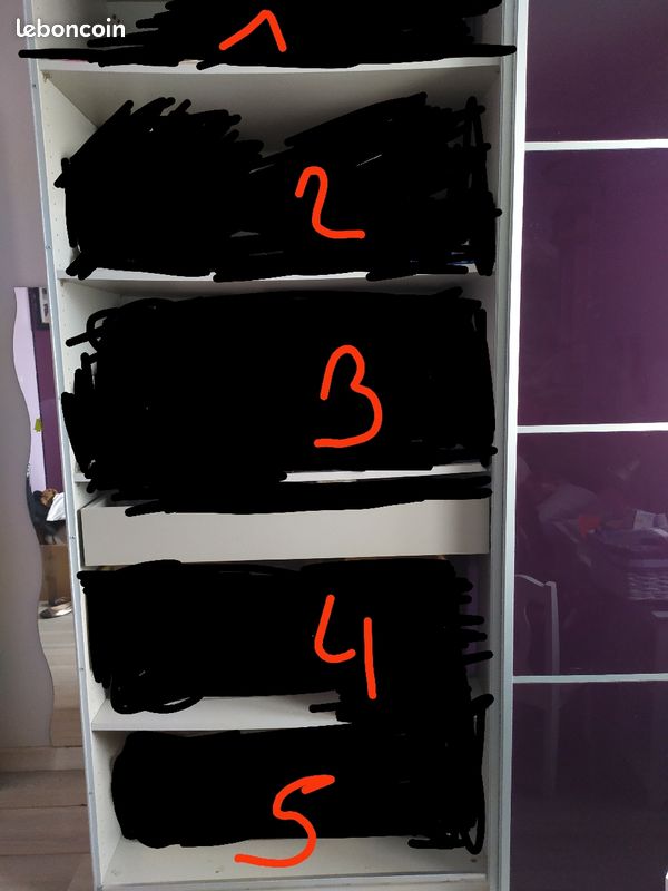 Armoire coulissante Vitré violet (image 4)