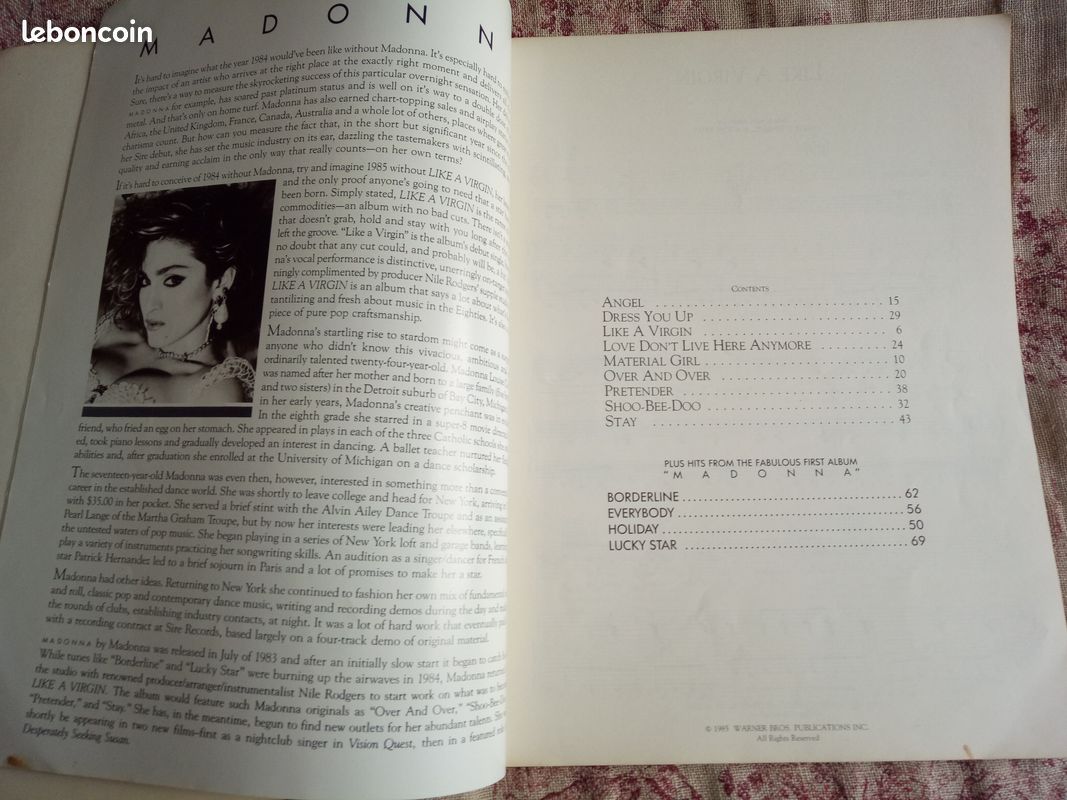ALBUM MUSIQUE MADONNA partitions (image 3)