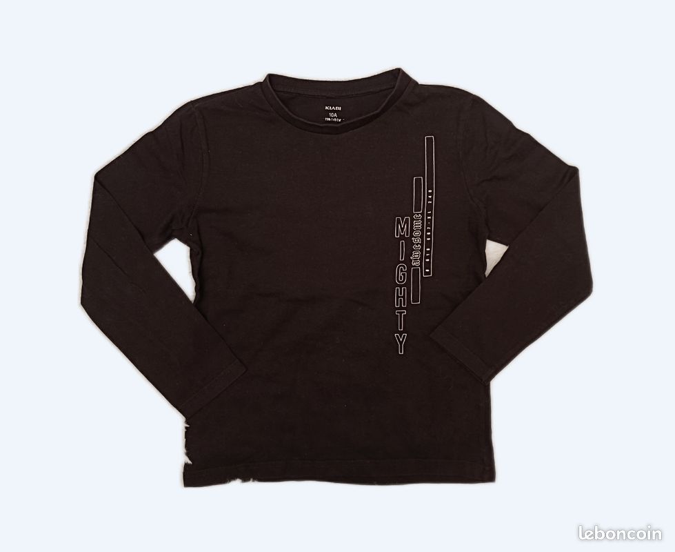 T-shirt manches longues Mighty Awesome T. 10 ans Kiabi (image 1)