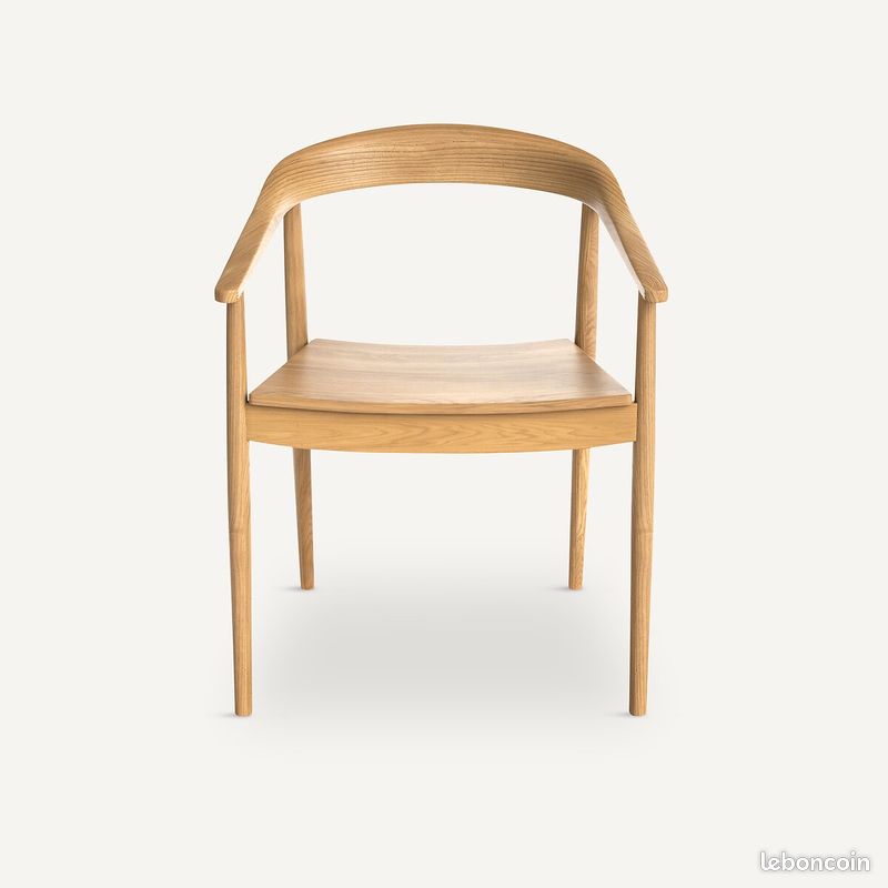 Lot de 4 fauteuils chêne clair modèle Galb (image 2)