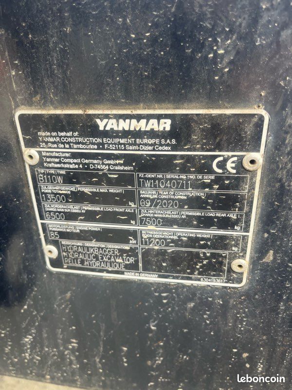 Pelle à pneu yanmar (image 2)