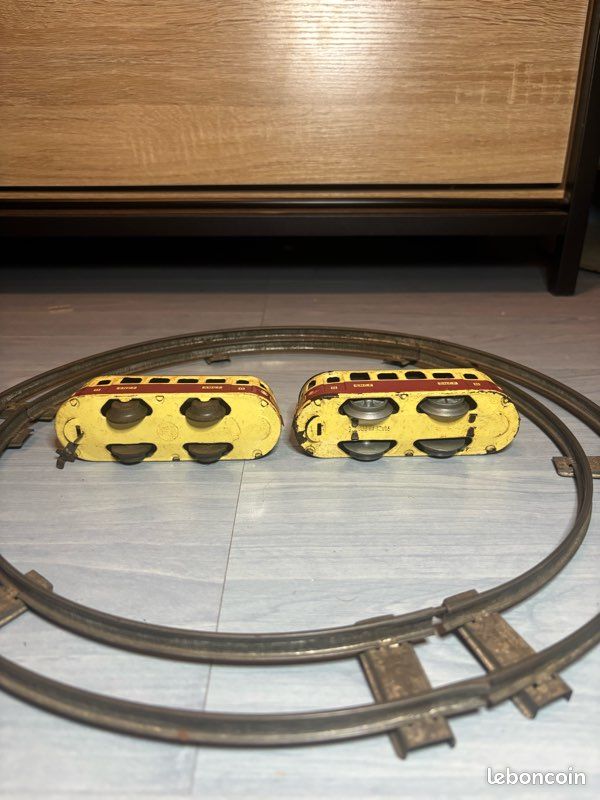 56Z VINTAGE JOUSTRA 810 Autorail Electrique 3 Eléments Flèche d'Argent