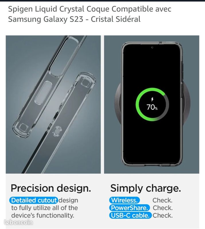Coque fine teintée pour Samsung Galaxy S23 à coussins d'air, marque Spigen (image 4)