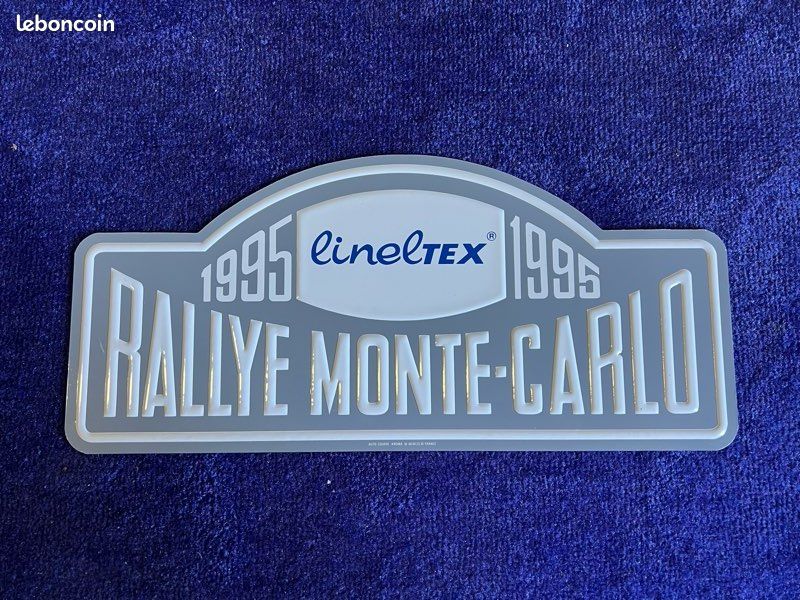 PLAQUE RALLYE MONTE Carlo 1986 Signé SABY WILSON Plate Placca Targa EUR 119,00 - FR